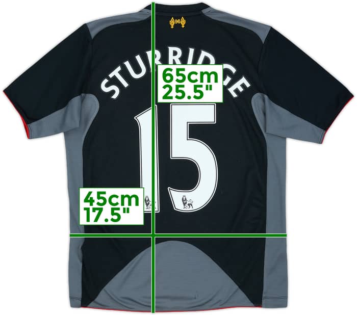 2012-13 Liverpool Away Shirt Sturridge #15 - 8/10 - (XL.Boys)