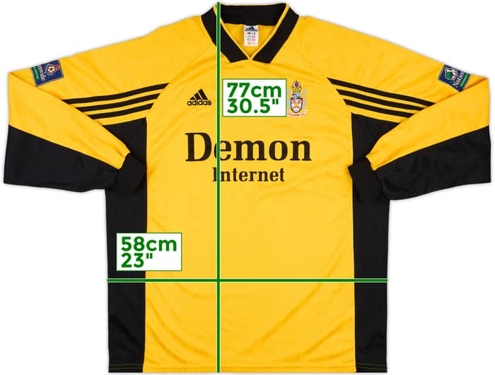 1998-99 Fulham Match Issue Away L/S Shirt #6