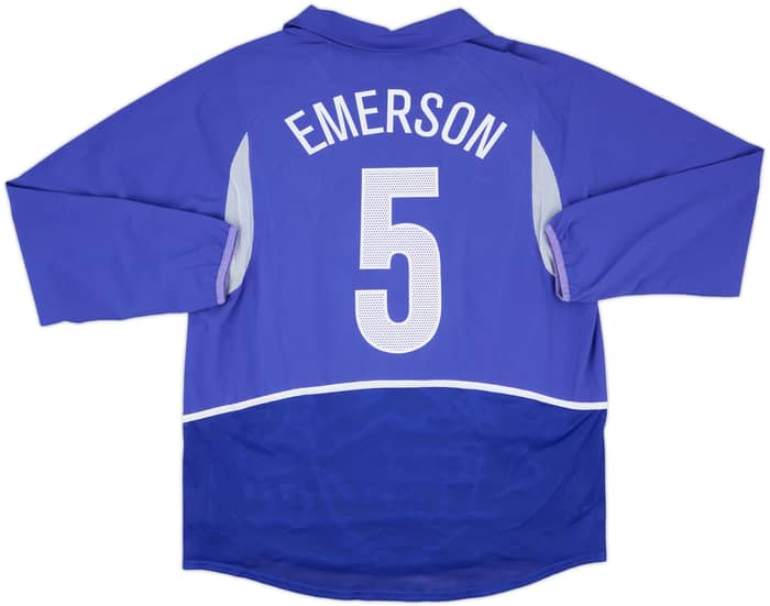 2002-04 Brazil Player Issue Away L/S Shirt Emerson #5 - 5/10 - (L)