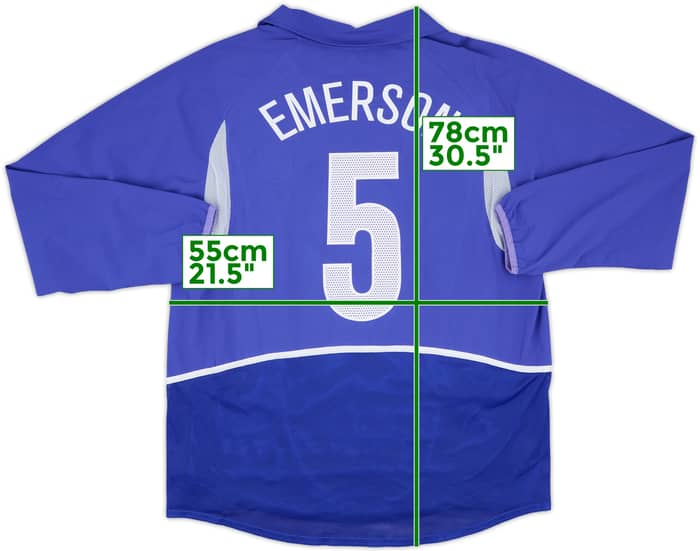 2002-04 Brazil Player Issue Away L/S Shirt Emerson #5 - 5/10 - (L)