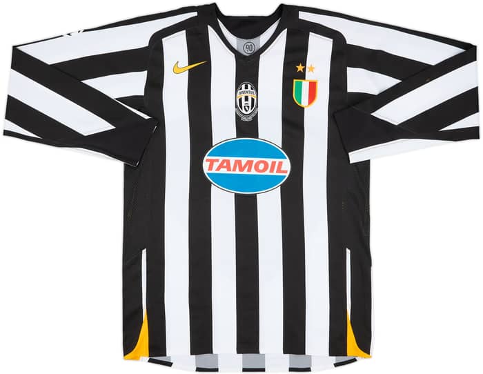2005-06 Juventus Match Issue Champions League Home L/S Shirt Nedved #11