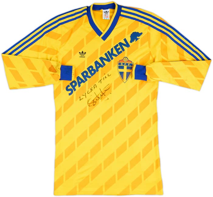 1990 Sweden Player Issue Home/Training L/S Shirt #4 - 7/10 - (L)