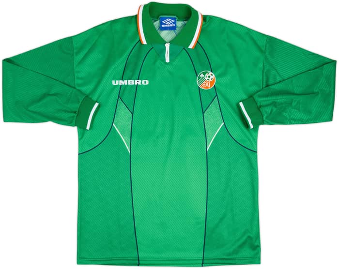 1995 Ireland Match Issue Home L/S Shirt #10