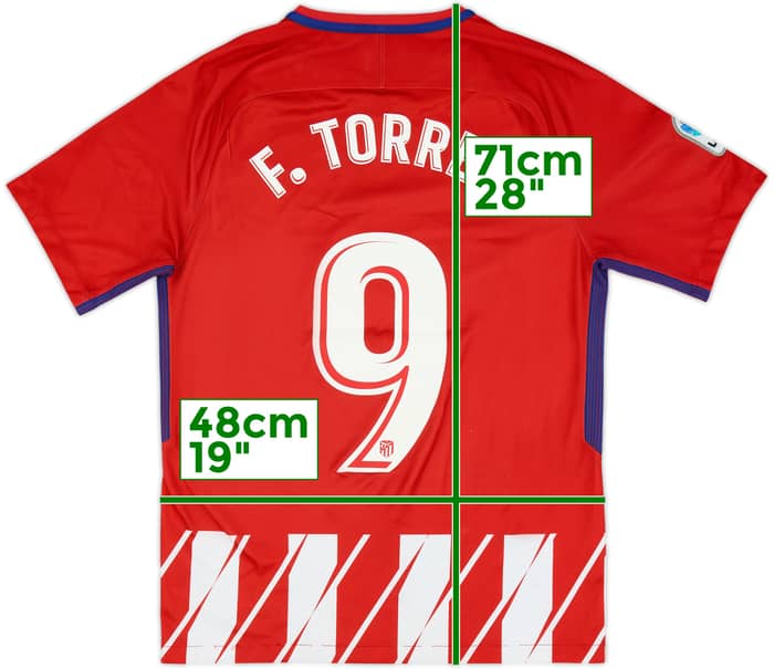 2017-18 Atletico Madrid Home Shirt F.Torres #9 - 7/10 - (S)