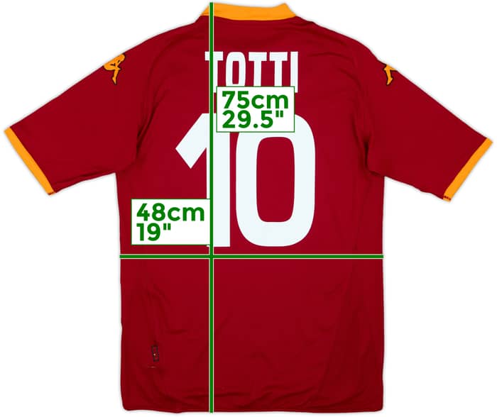 Camiseta de local de la Roma 2007-08 Totti #10 - 6/10 - (XXL)
