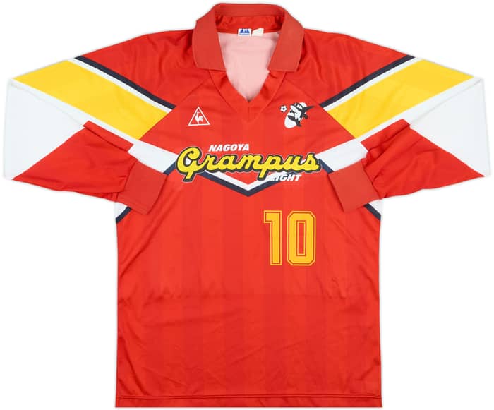 1992 Nagoya Grampus Eight Home L/S Shirt #10 (Lineker) - 9/10 - (S/M)