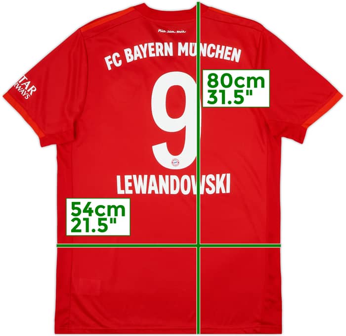 2019-20 Bayern Múnich Camiseta Local Lewandowski #9 - 10/10 - (L)