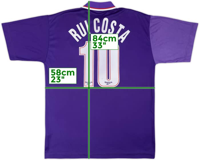 1995-96 Fiorentina Home Shirt Rui Costa #10 - 6/10 - (XL)