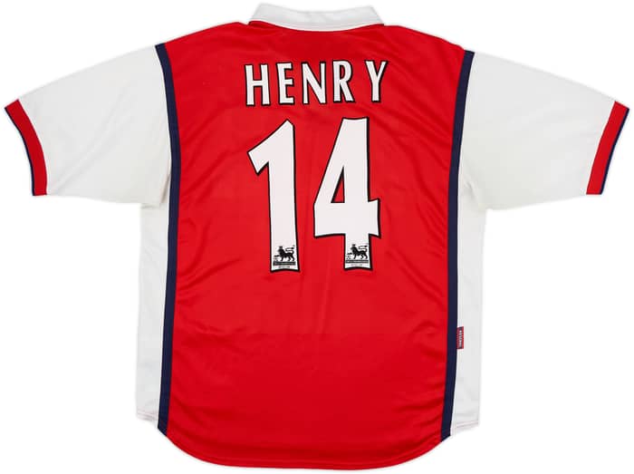 1999-00 Arsenal Home Shirt Henry #14 - 6/10 - (L)