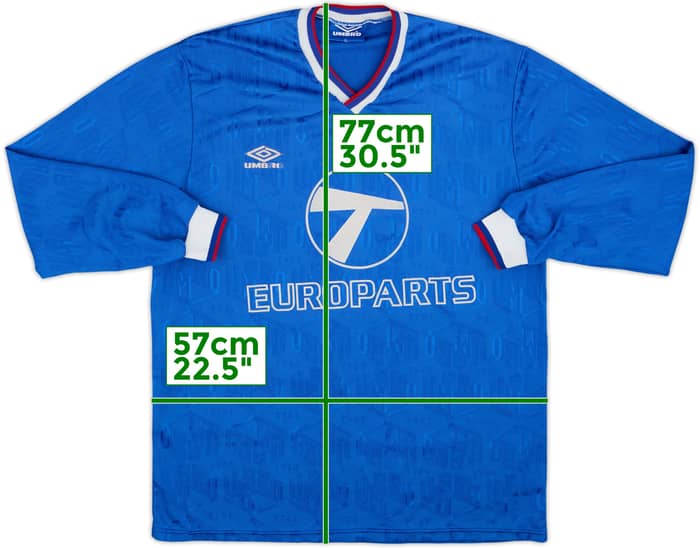 1990s Umbro Template L/S Shirt #9 - 5/10 - (XL)