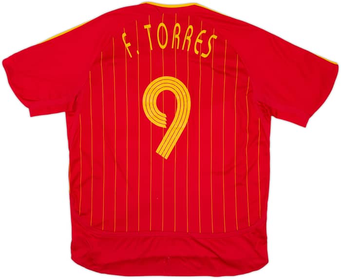 2006-08 Spain Home Shirt Torres #9 - 5/10 - (XL)