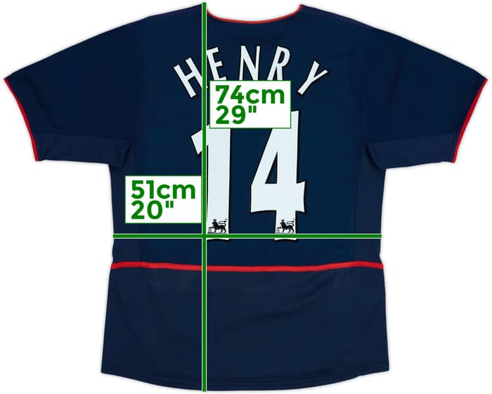 2002-04 Arsenal Away Shirt Henry #14 - 6/10 - (M)
