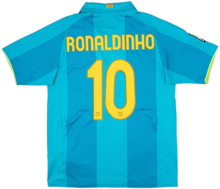 2007-09 Barcelona Away Shirt Ronaldinho #10 - 8/10 - (M)