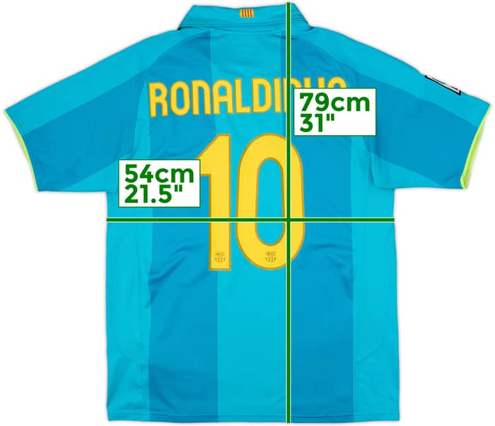 2007-09 Barcelona Away Shirt Ronaldinho #10 - 8/10 - (M)