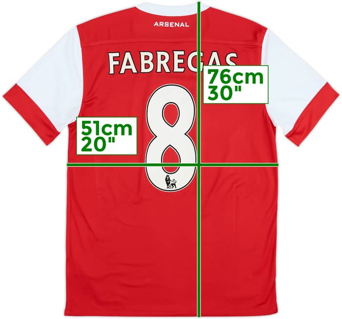 2010-11 Arsenal Home Shirt Fabregas #8 - 4/10 - (M)