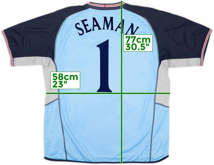 2002-03 England GK S/S Shirt Seaman #1 - 6/10 - (XXL)
