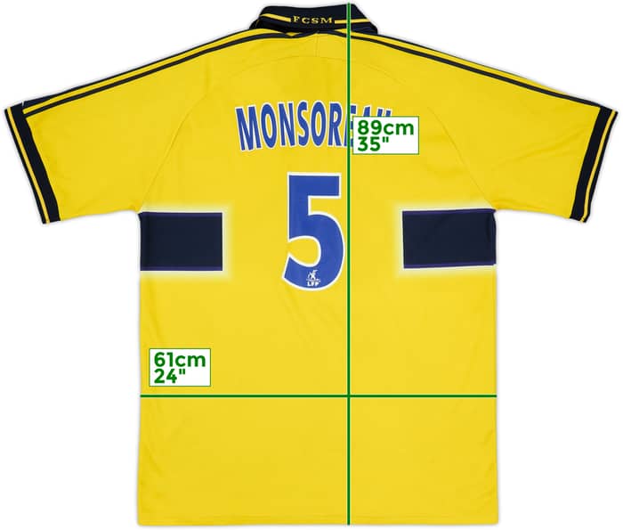 2001-02 Sochaux Home Shirt Monsoreau #5 - 7/10 - (XL)