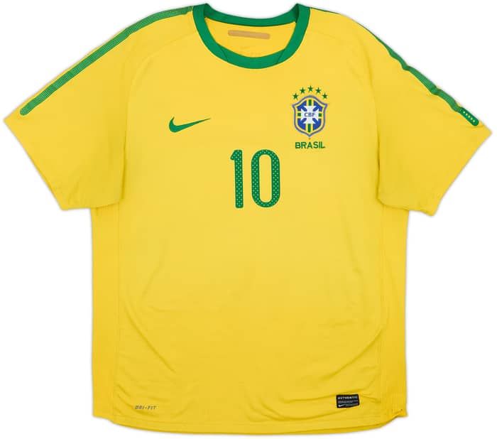 2010-11 Brazil Home Shirt Ronaldinho #10 - 5/10 - (L)