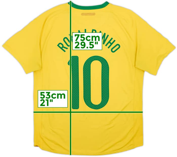 2010-11 Brazil Home Shirt Ronaldinho #10 - 5/10 - (L)