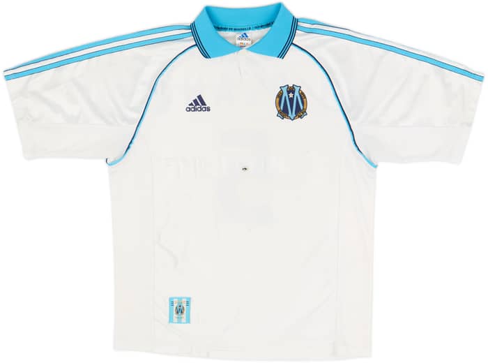 1998-99 Olympique Marseille Home Shirt L. Blanc #5 - 4/10 - (M)