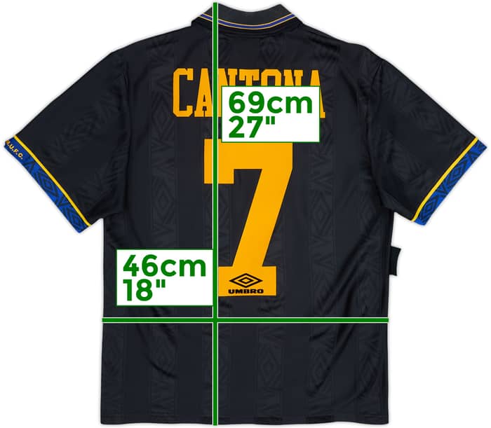 1993-95 Manchester United Away Shirt Cantona #7 - 8/10 - (S)