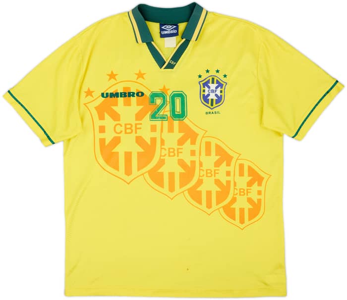 1994 Brazil Home Shirt Denilson #20 - 7/10 - (XL)
