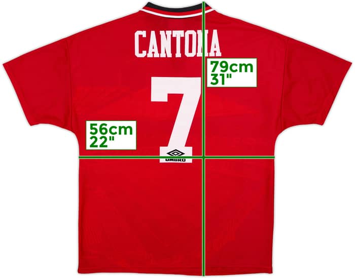 1994-96 Manchester United Home Shirt Cantona #7 - 9/10 - (L)