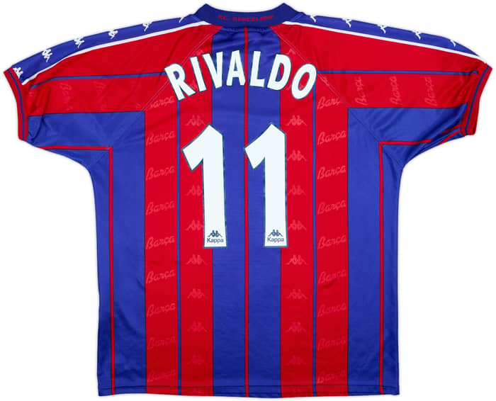 1997-98 Barcelona Home Shirt Rivaldo #11 - 6/10 - (XL)