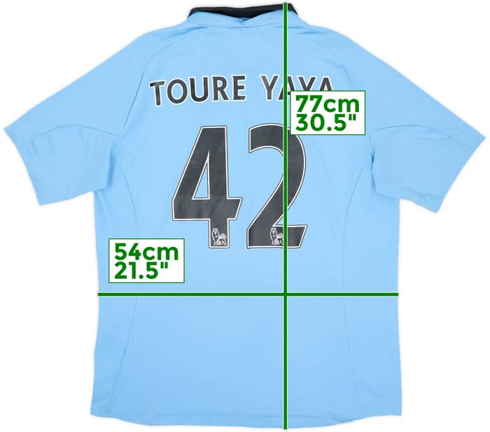 Camiseta de local del Manchester City 2012-13 Toure Yaya #42 - 8/10 - (XL)
