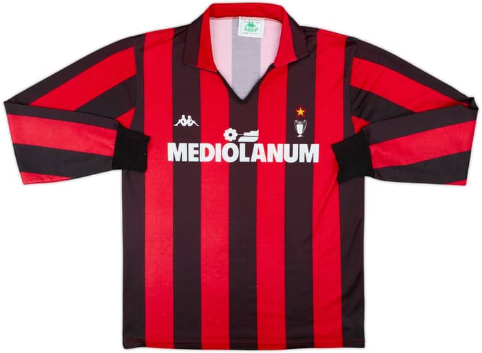1988-89 AC Milan Home L/S Shirt - 8/10 - (M)