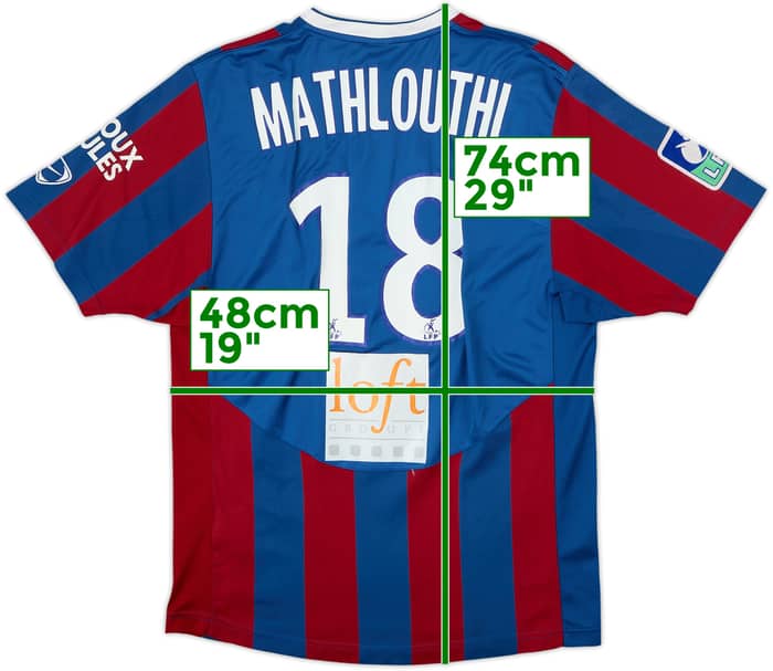 2007-08 Chateauroux Match Issue Home Shirt Mathlouthi #18