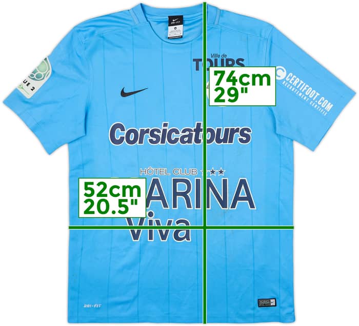 2015-16 Tours Match Issue Home Shirt #33