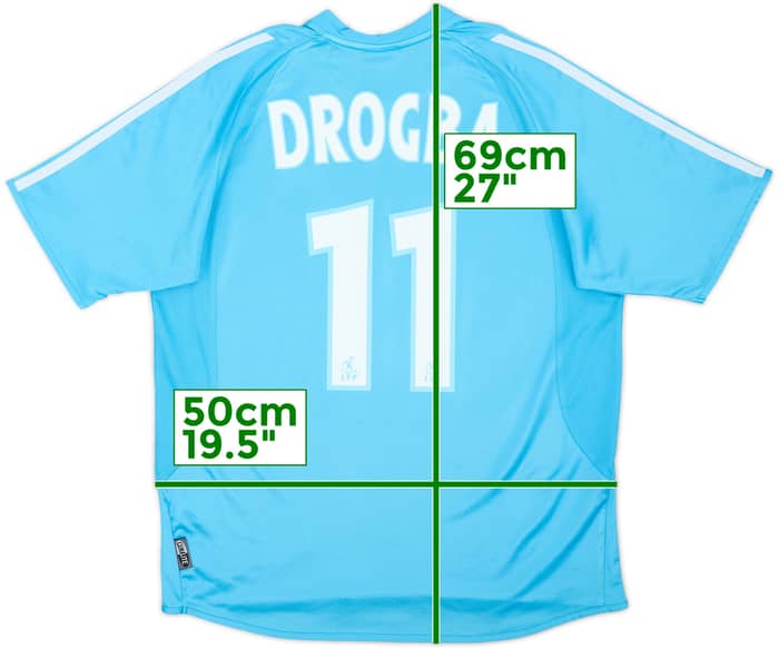 2003-04 Olympique Marseille Away Shirt Drogba #11 - 8/10 - (15-16 Years)