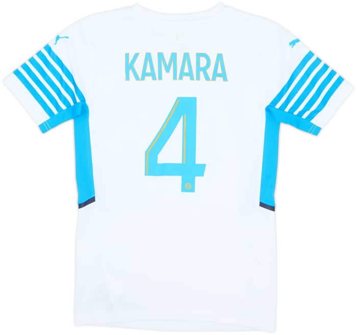 2021-22 Olympique Marseille Home Shirt Kamara #4 - 8/10 - (XS)