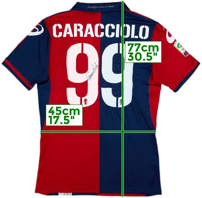 2011-12 Genoa Signed Home Shirt Caracciolo #99 - 8/10 - (L)