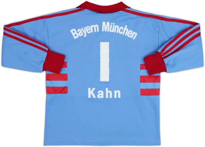 Camiseta de portero del Bayern Munich 1998-99 Kahn #1 - 8/10 - (11-12 Años)