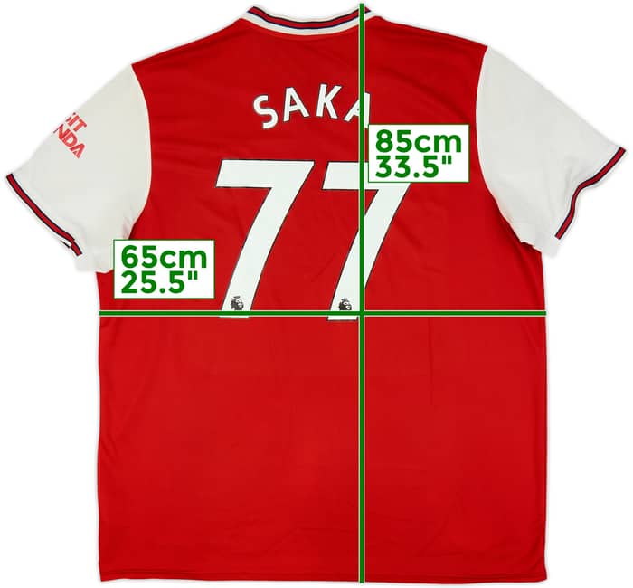 2019-20 Arsenal Home Shirt Saka #77 - 5/10 - (XXL)