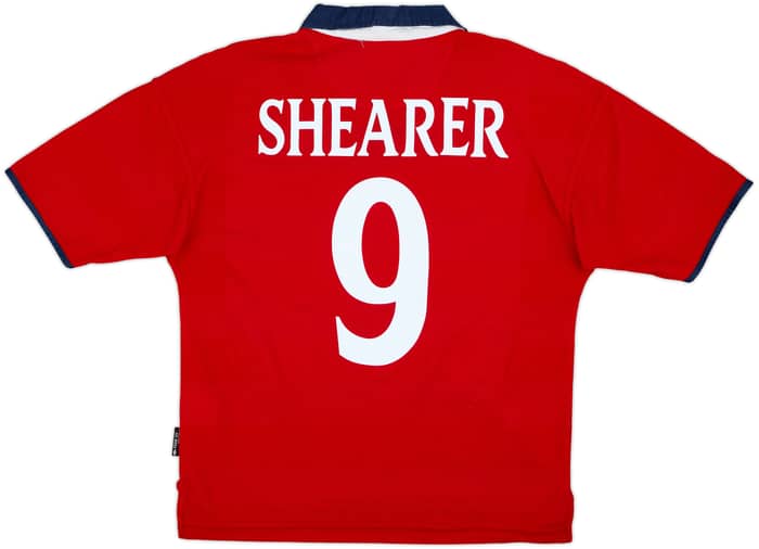 1999-01 England Away Shirt Shearer #9 - 8/10 - (Y)