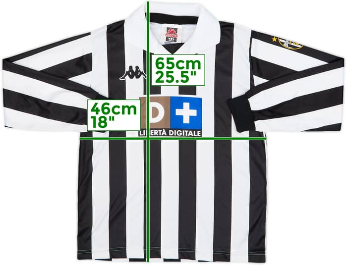 1998-99 Juventus Basic Home L/S Shirt #18 - 6/10 - (XL.Boys)