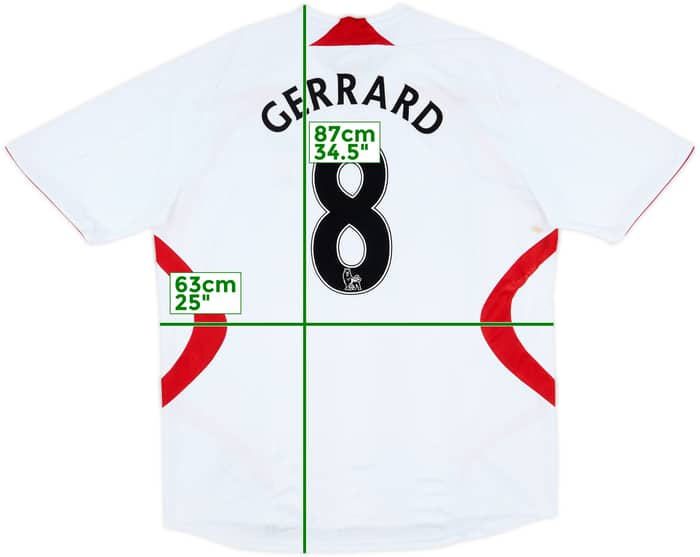 2007-08 Liverpool Away Shirt Gerrard #8 - 8/10 - (XXL)
