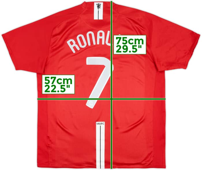 2007-09 Manchester United Camiseta Local Ronaldo #7 - 6/10 - (XL)