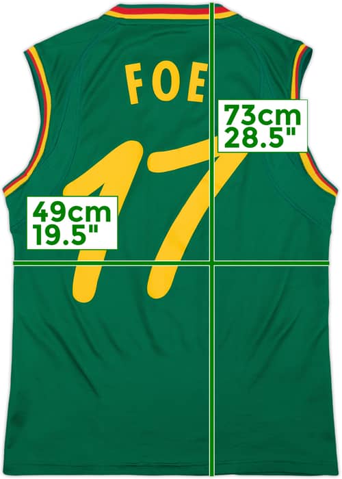 2002 Cameroon Home Vest Shirt Foe #17 - 6/10 - (M)