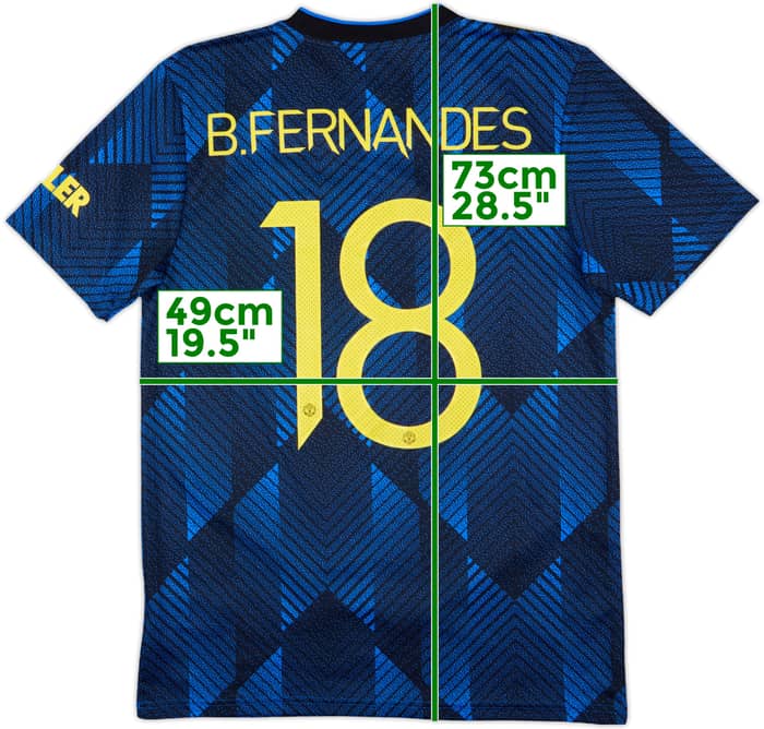 2021-22 Manchester United Third Shirt B.Fernandes #18 - 10/10 - (M)