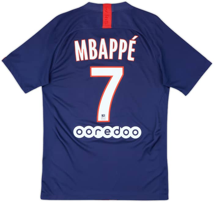 2019-20 Paris Saint-Germain Home Shirt Mbappe #7 - 9/10 - (S)