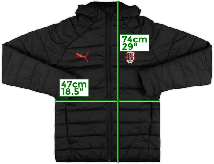 2019-20 AC Milan Puma Padded Bench Coat - 10/10 - (S.Boys)