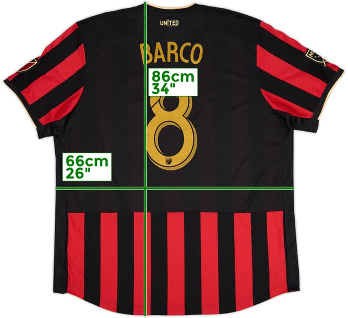 2019-20 Atlanta United Authentic Home Shirt Barco #8 (XXL)
