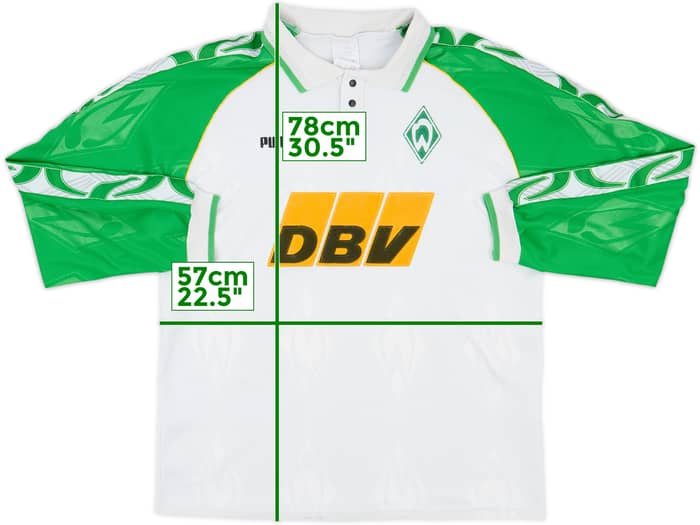 1995-96 Werder Bremen Home L/S Shirt - 6/10 - (M)