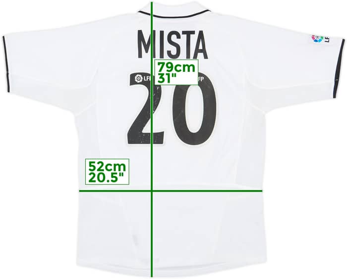 2002-03 Valencia Home Shirt Mista #20 - 7/10 - (XL.Boys)
