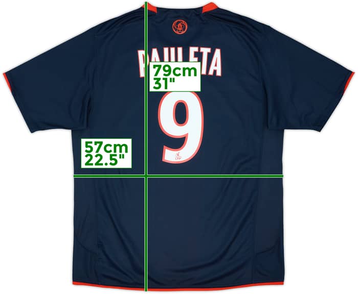 2007-08 Paris Saint-Germain Home Shirt Pauleta #9 - 8/10 - (L)