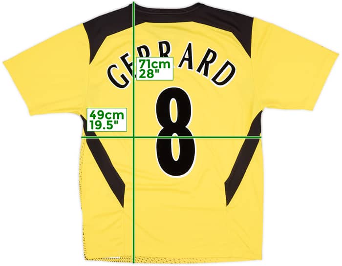 2004-06 Liverpool Away Shirt Gerrard #8 - 7/10 - (M)